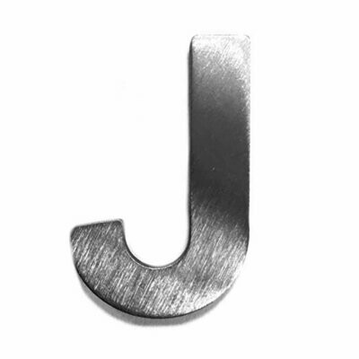 ¨J¨ Letra de Inox Adhesiva varios tamaños
