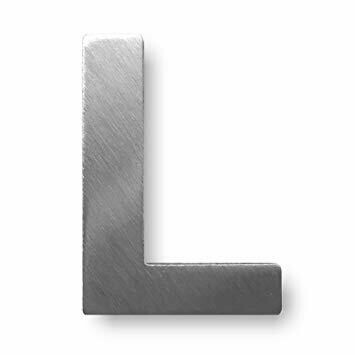 ¨L¨ Letra de Inox Adhesiva varios tamaños