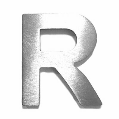 ¨R¨ Letra de Inox Adhesiva varios tamaños