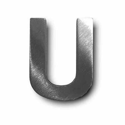 ¨U¨ Letra de Inox Adhesiva varios tamaños
