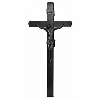 Cruz negra con Cristo varios tamaños