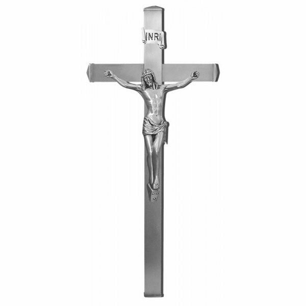 Cruz acero inoxidable con Cristo varios tamaños