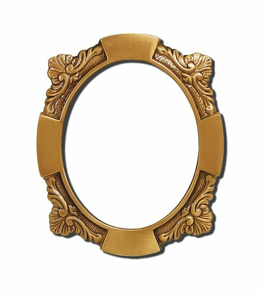 Porta foto Bronce Oval Flor varios tamaños