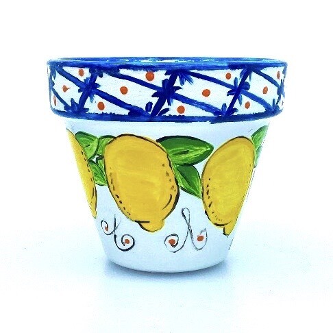 "Limoni di Amalfi" hand painted ceramic planter