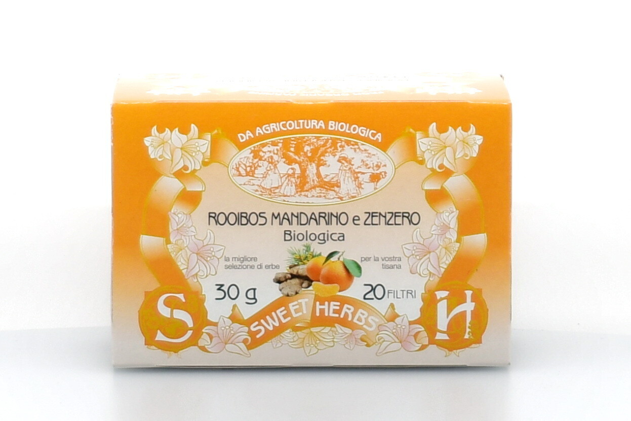 Rooibos, tangarine and ginger herbal tea BIO 10 tea bags