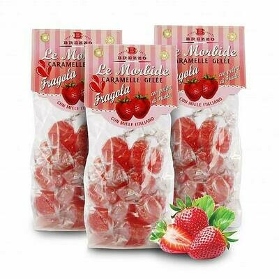 Strawberry candied fruit jelly with honey 150g