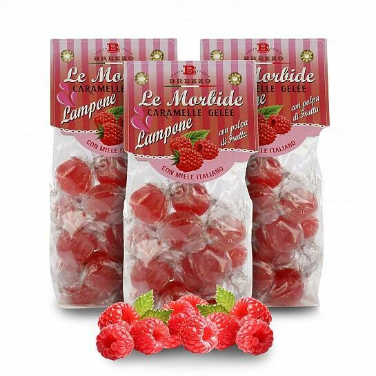 Raspberry candied fruit jelly with honey 150g