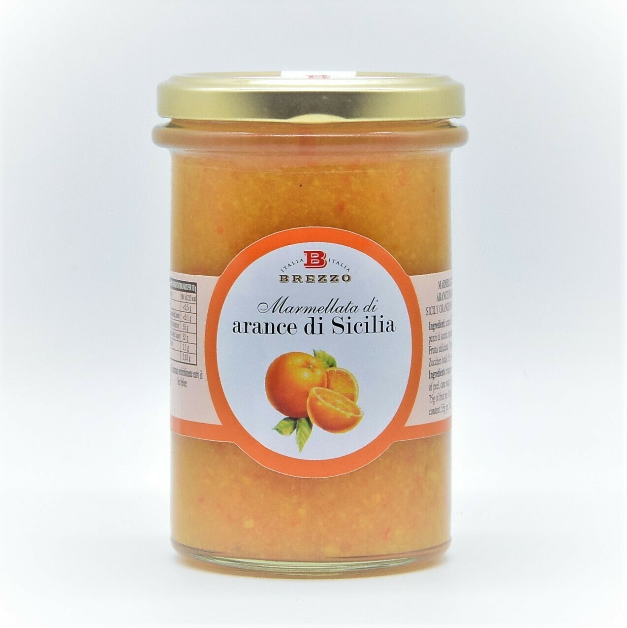 Sicilian orange (75 g fruits per 100 g of product) jam with cane sugar 350 gr.