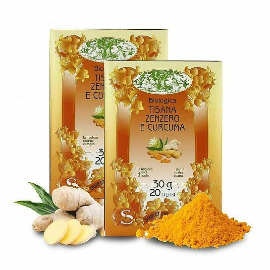 Ginger and turmeric herbal tea BIO 20 tea bags