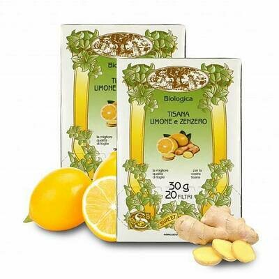 Lemon and ginger herbal tea BIO 20 tea bags