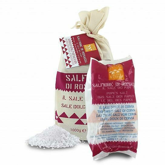 Pope's salt, Sweet Integral Sea Salt of Cervia, Medium-Fine, Bag of 1 Kg