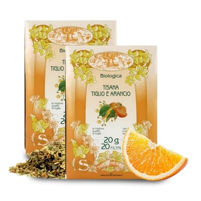 Relaxing herbal tea with linden and orange BIO in 20 sachets