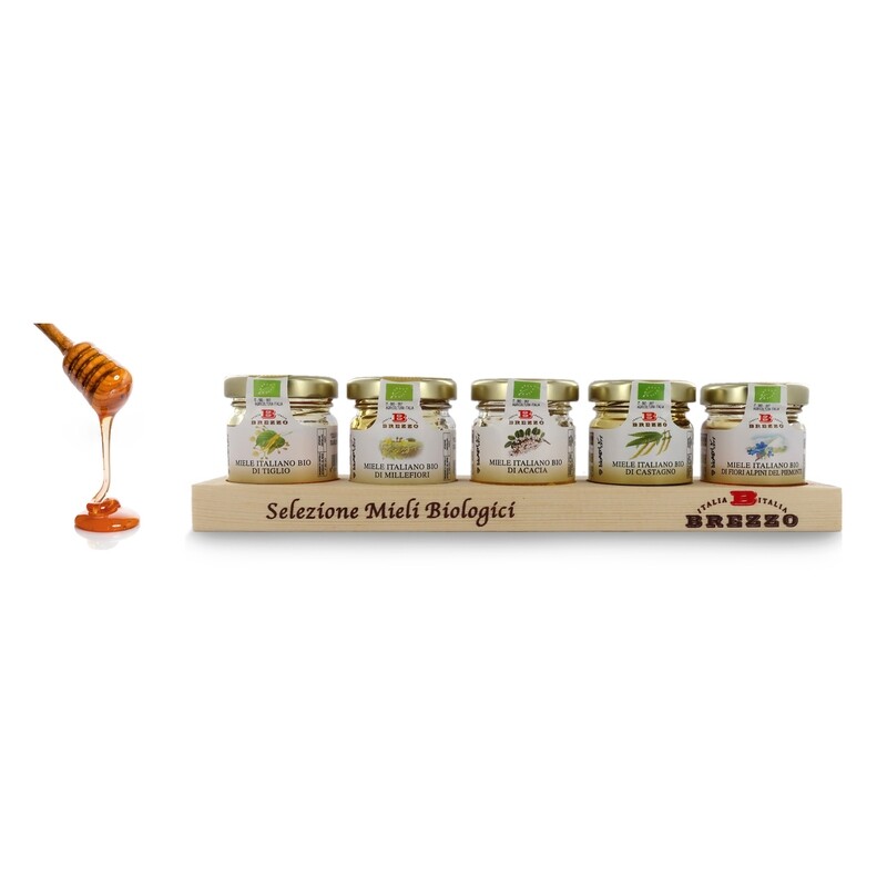 Gift box 5 - assorted BIO honey 5 x 35 gr.