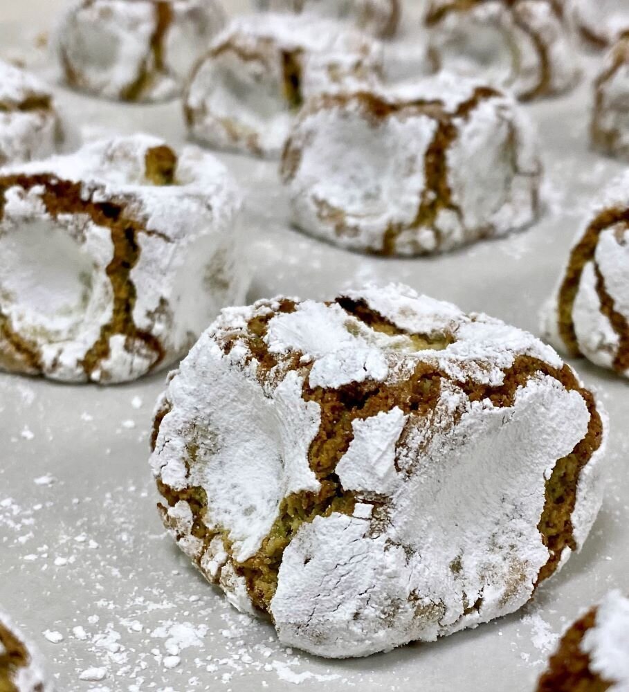 Sicilian pistachio flour soft cookies, 8 pieces