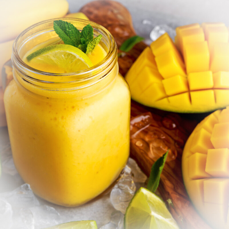 Tropical (banana-mango-pineapple-coconut) smoothie 400 ml