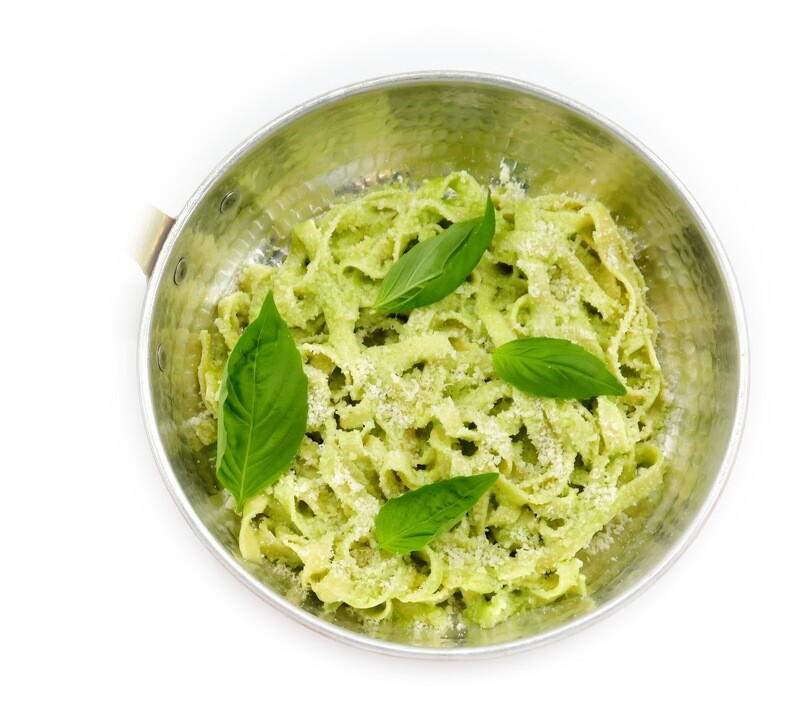 Pasta with pistachio pesto