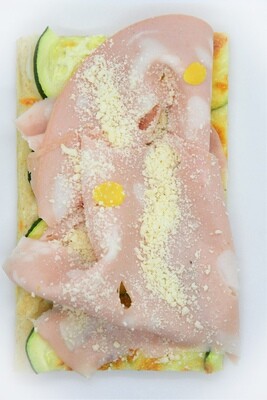 With Mortadella and pistachios