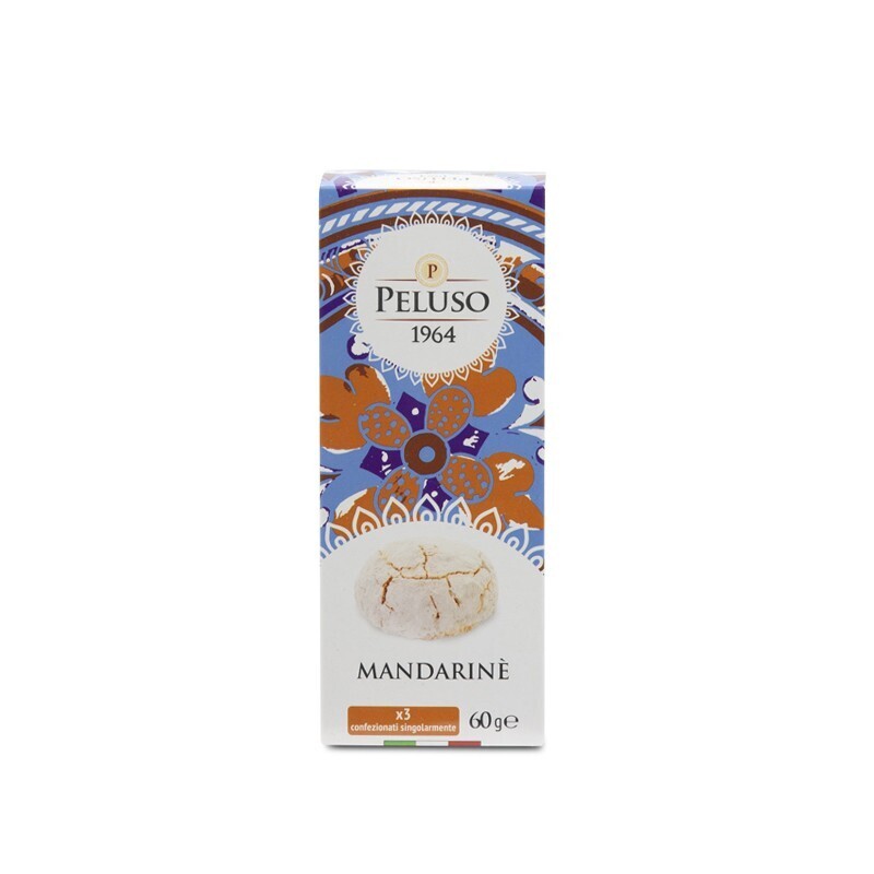 Soft handmade almond biscuits with tangerine notes "Mandarinè" 60 gr.