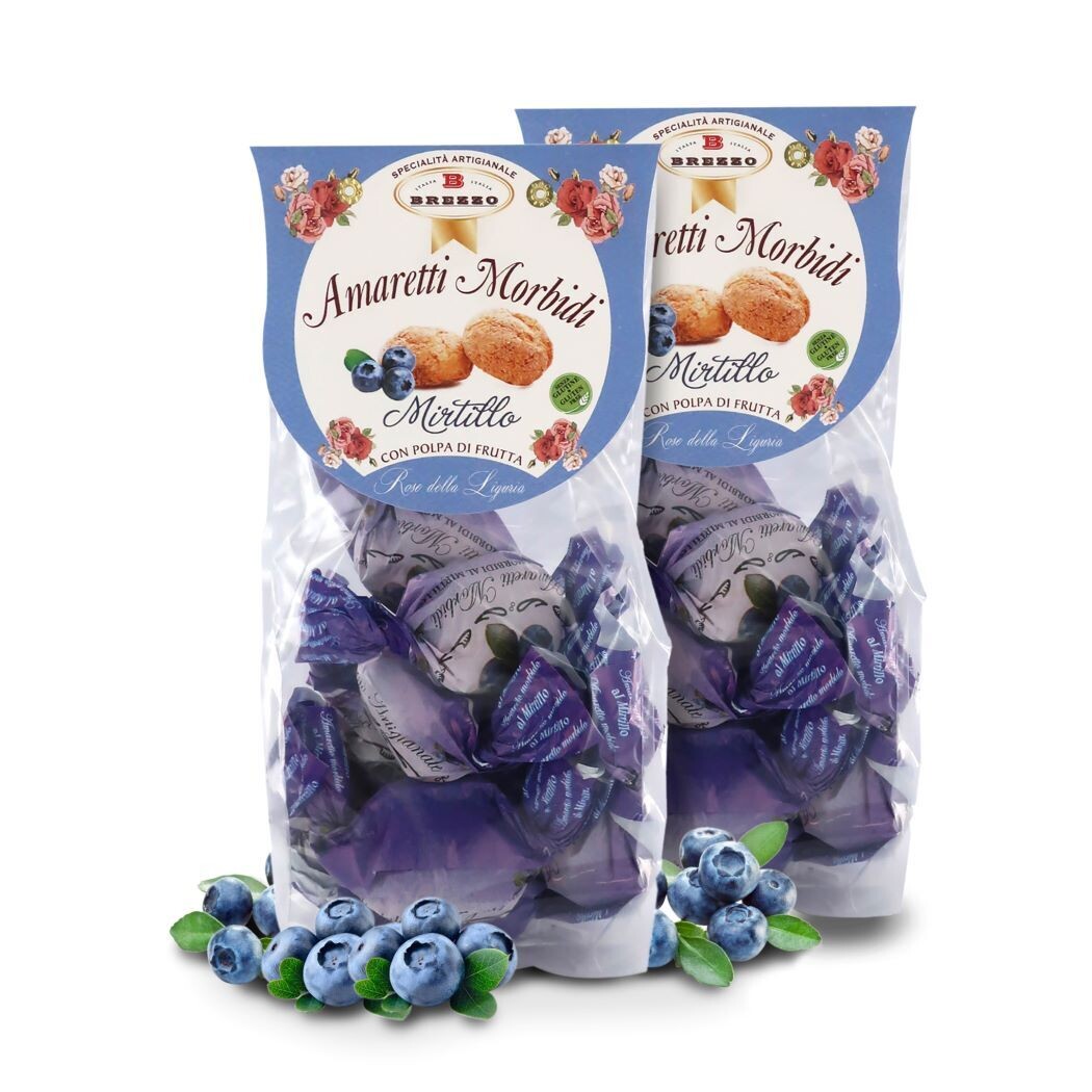 Soft blueberry amaretti 150 gr.