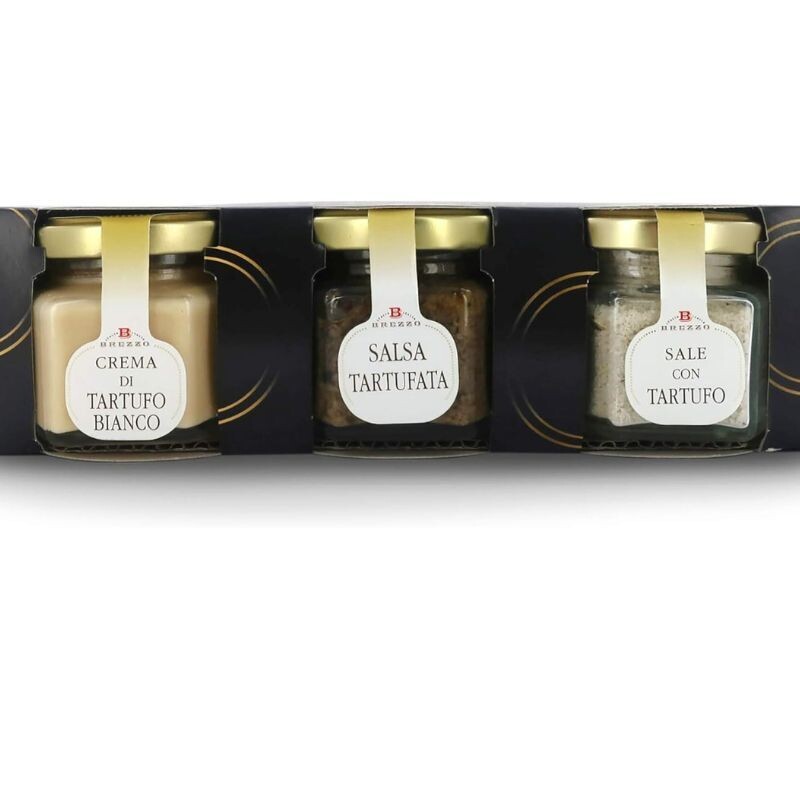 Gift set 3 Truffles: White Truffle Cream, Truffle Sauce and Truffle Flavored Salt, 240 Grams