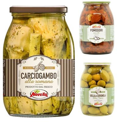 Artichokes, olives and other products