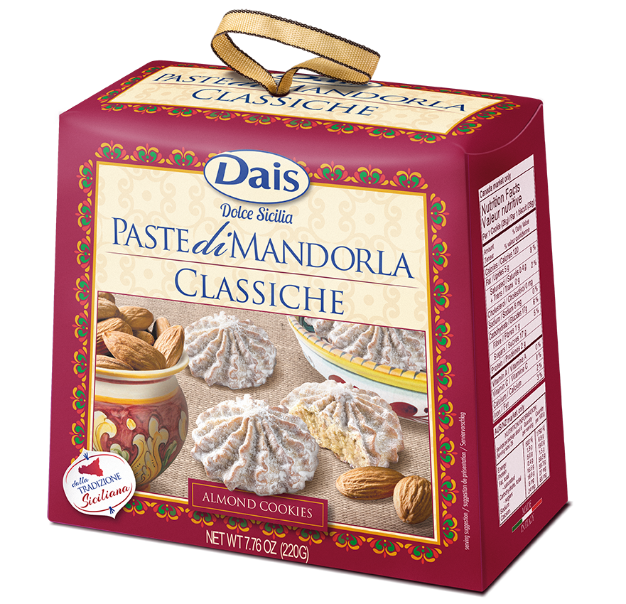 Sicilian almond flour soft cookies, classic 220 gr.