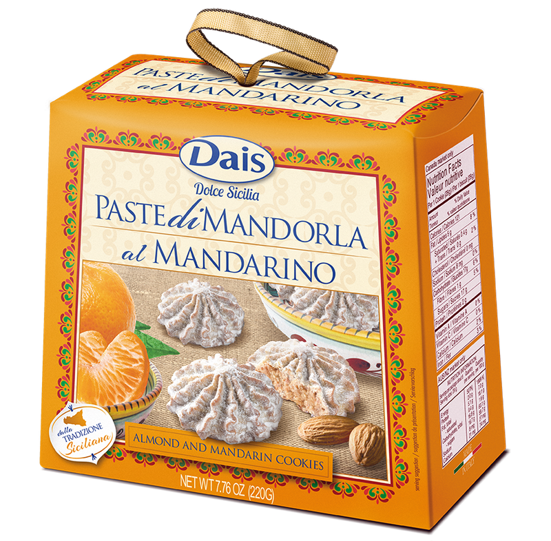 Sicilian almond flour soft cookies, tangerine 220 gr.