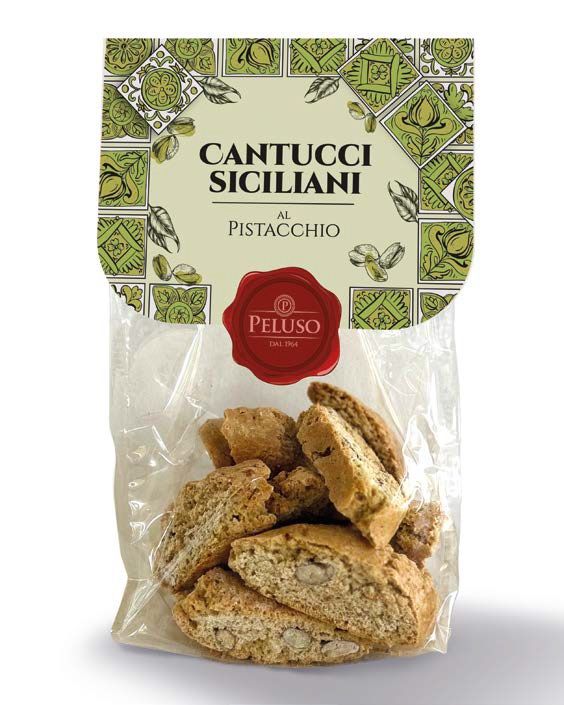 Handmade traditional pistachio biscuits &quot;Cantucci&quot; 250 gr.