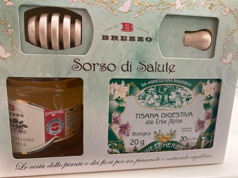&quot;Sip of Health&quot; gift selection (acacia honey and digestive herbal tea)
