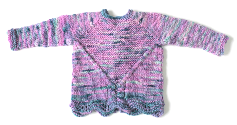 Mermaid Cardigan SAMPLE - size 4 child sweater