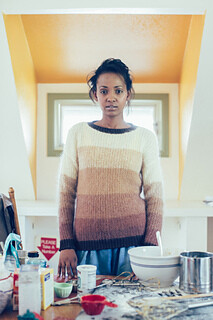 Adult mohair faded sweater in size small/medium