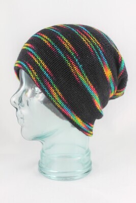 "Magic Hat" with Rainbow Stripes on Black