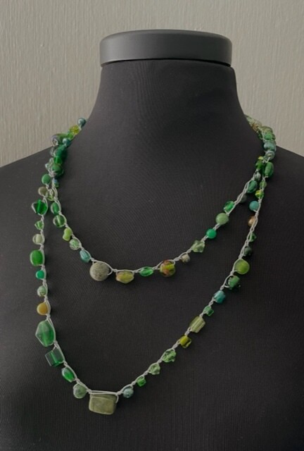 Beaded Necklace - Greens