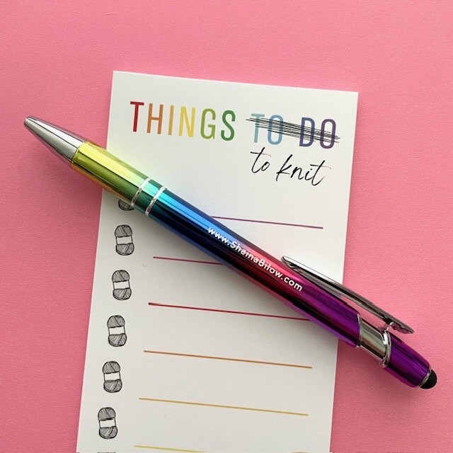 Things to Knit Notepad and Pen