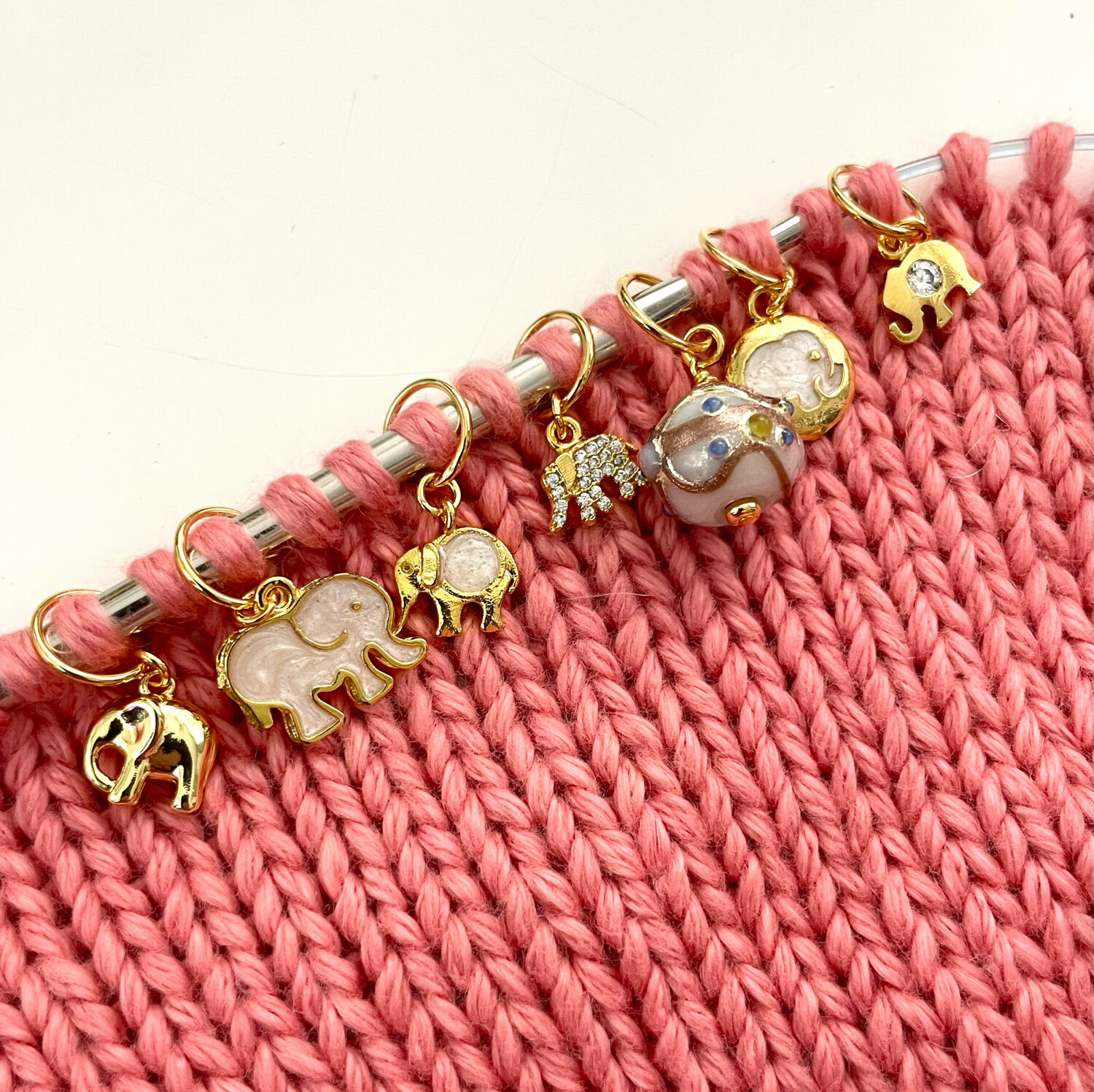 Parade of Elephants Stitch Marker Set