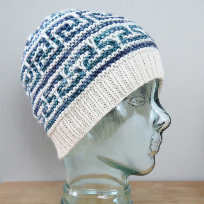 Greek Key Mosaic Hat