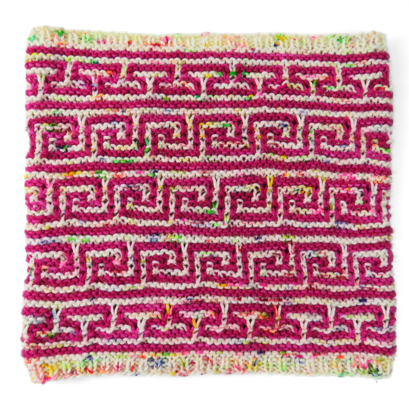 Greek Key Mosaic Cowl