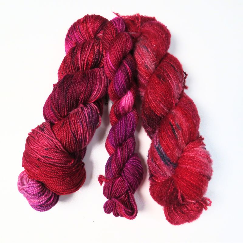 Chai Shawl Yarn Kit - Pomegranate