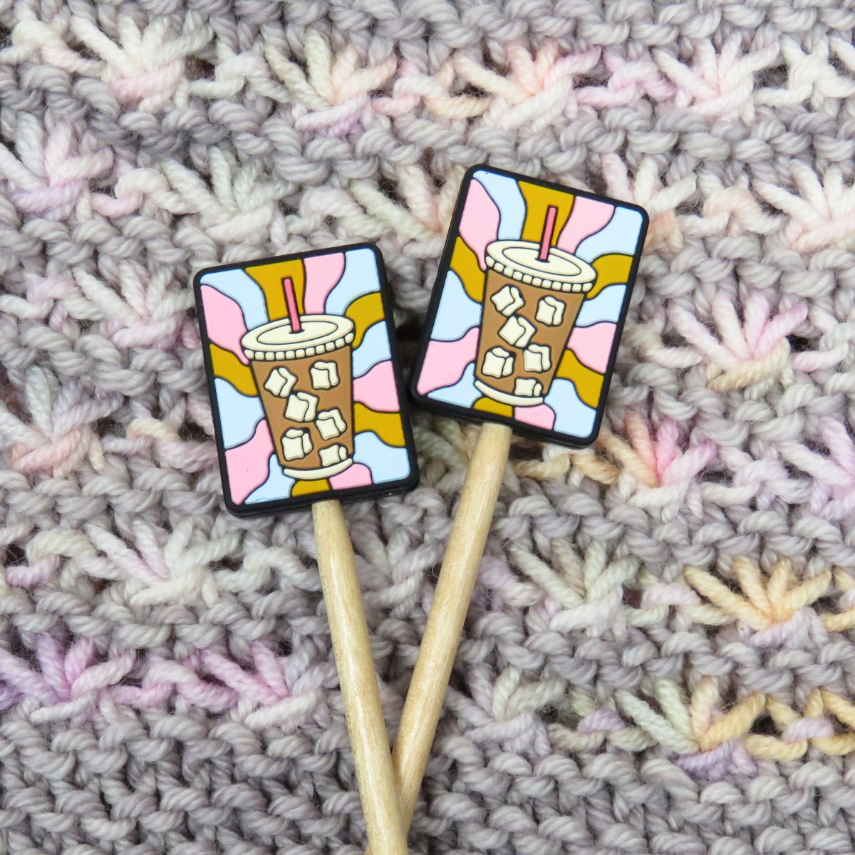 Iced Coffee Knitting Needle Stoppers