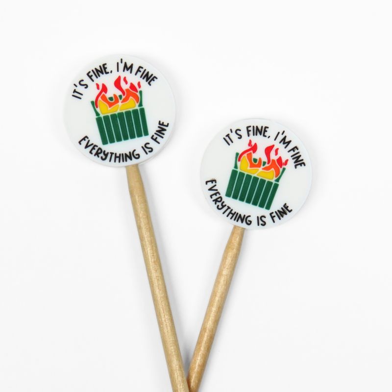 Dumpster Fire Knitting Needle Stoppers