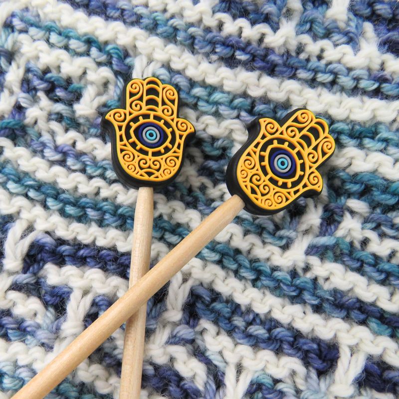 Hamsa with Evil Eye Needle Stoppers