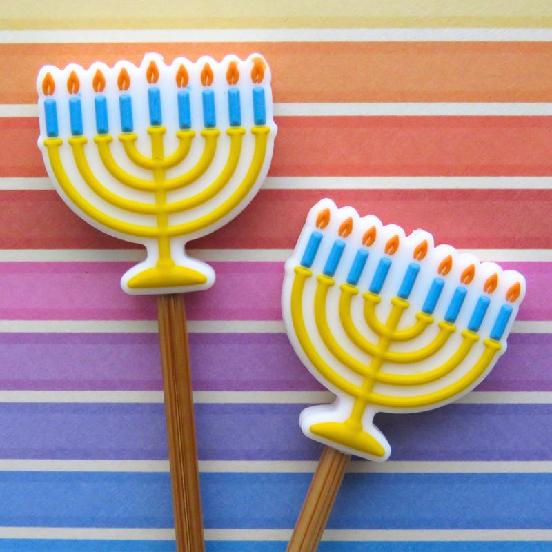 Hanukkah Menorah Needle Stoppers