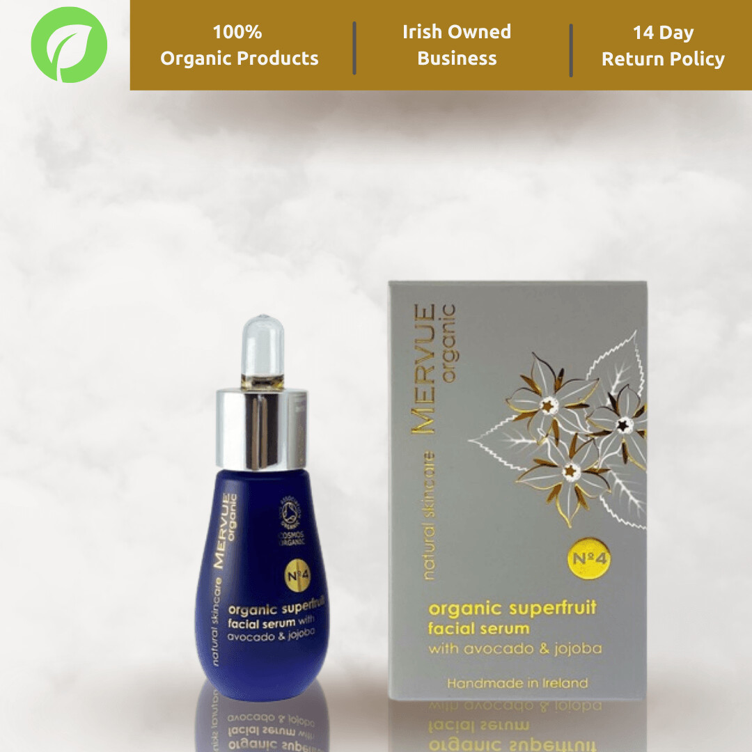Mervue Organics-organic superfruit facial serum
with avocado & jojoba
15ml