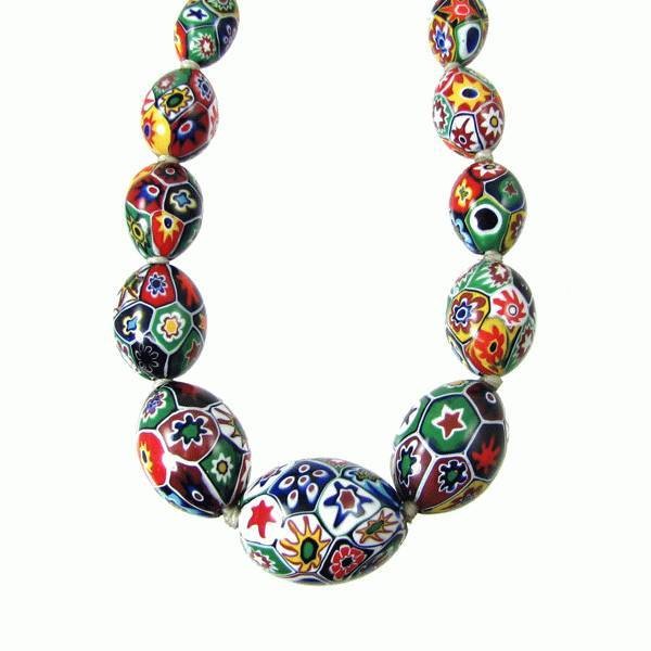 Antique milia fiori Venician beads