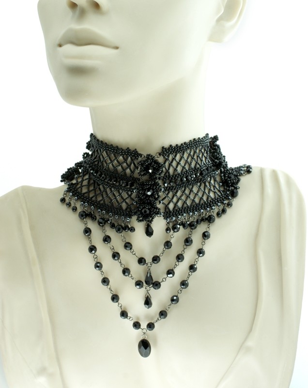 Black choker necklace