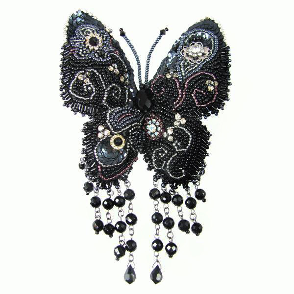 Fantasy Black butterfly Brooch