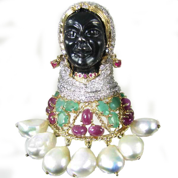 Lady Blackamoore Brooch