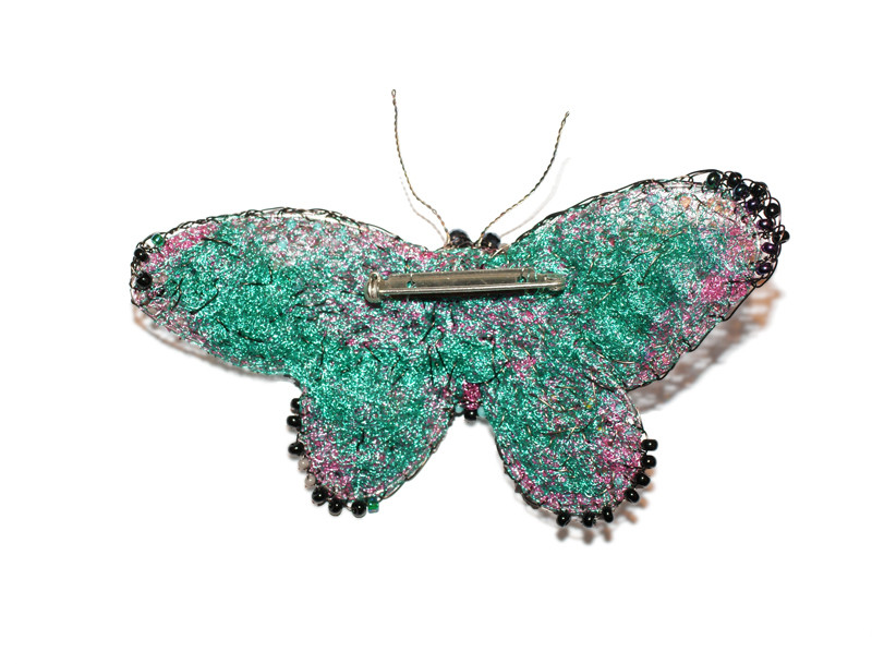 Beaded Butterfly brooch