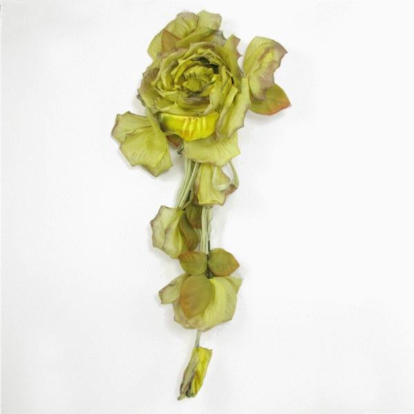 Silk Rose with Tendrils