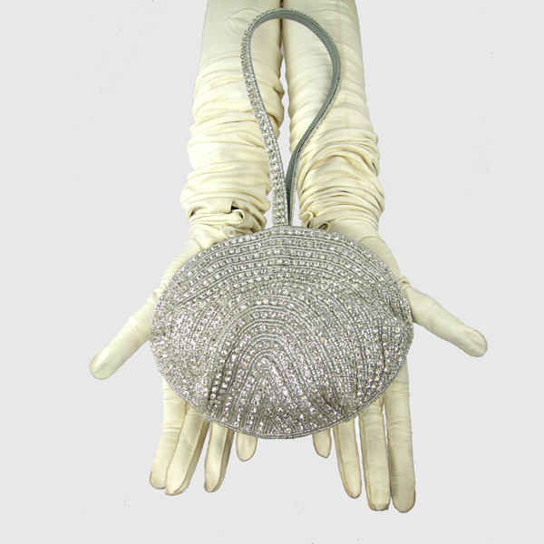 Silver Ribbon-work Handbag